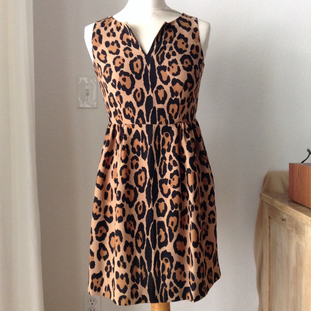 LOFT animal print sleeveless dress